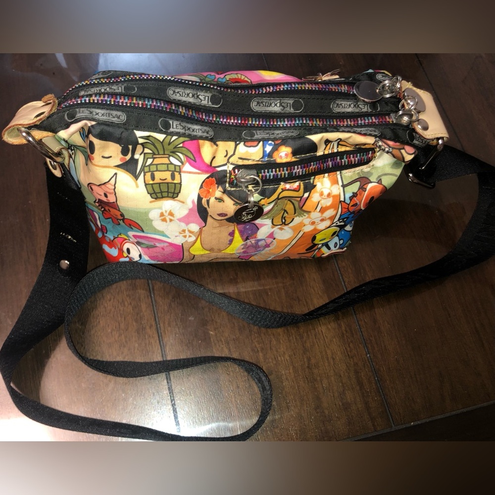 Lesportsac Tokidoki Bambinone Spiaggia Beach Crossbody Bag Purse - Picture 4 of 7